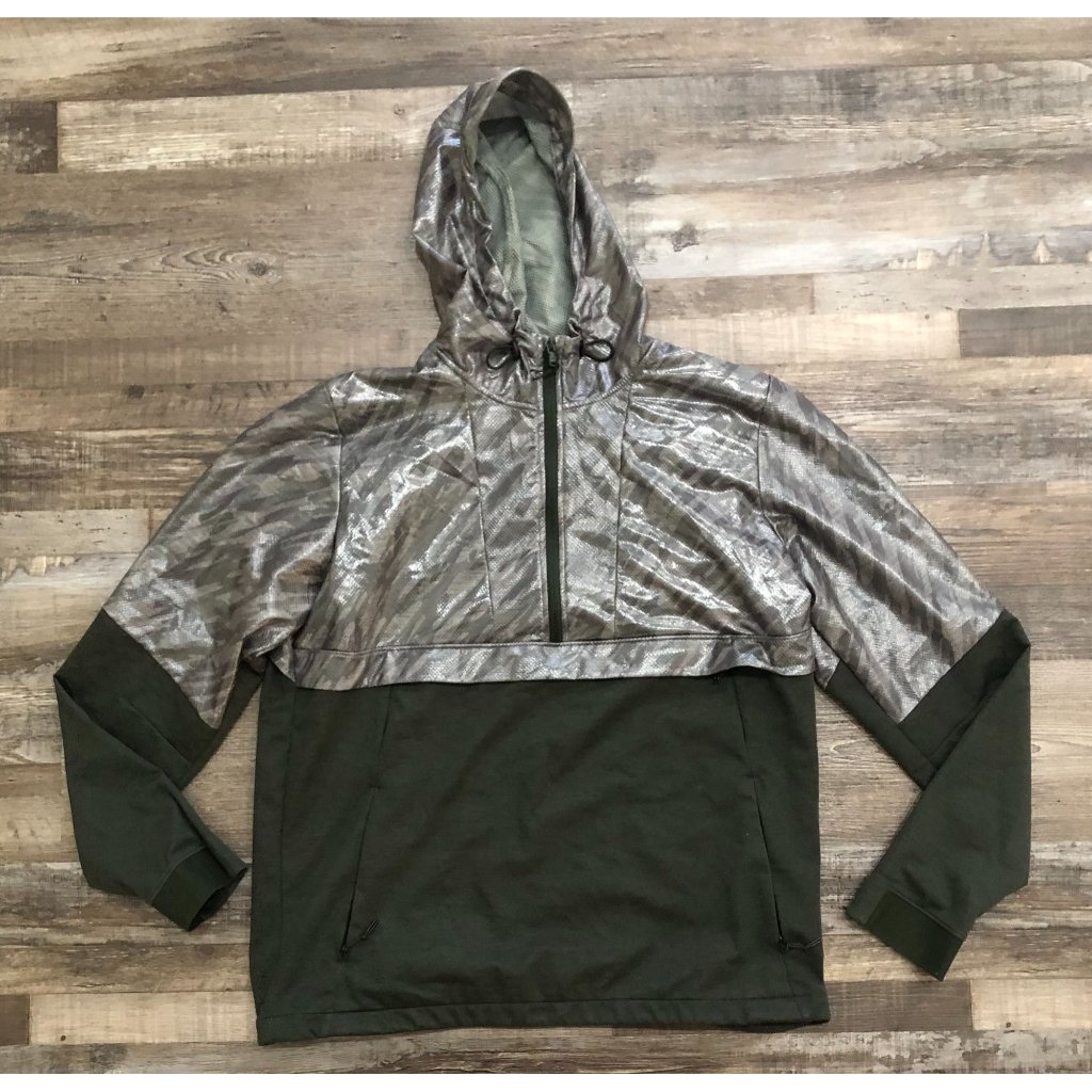 Under Armour Mens Xl Camo Hybrid Windbreaker Pullover Jacket